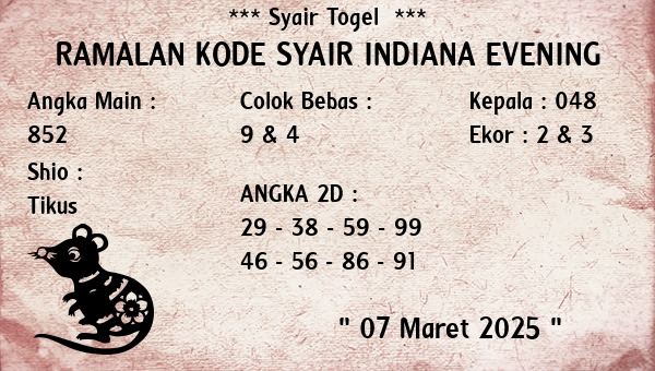 Prediksi Indiana Evening