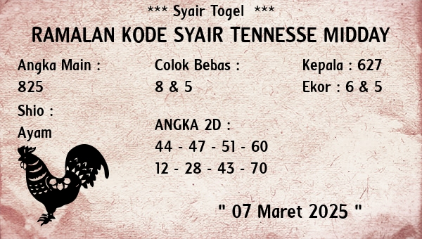 Prediksi Tennesse Midday