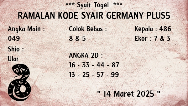 Prediksi Germany Plus5