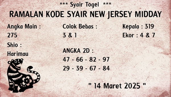 Prediksi New Jersey Midday
