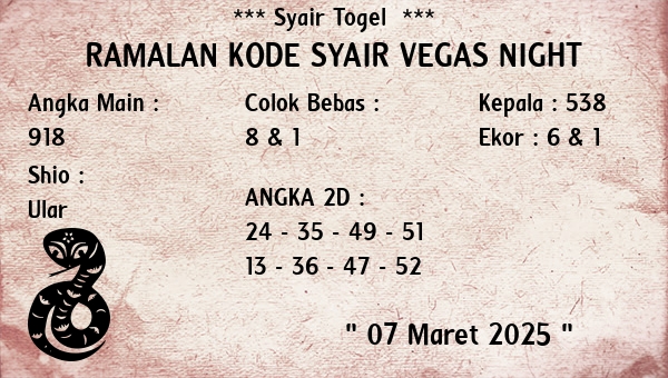 Prediksi Vegas Night